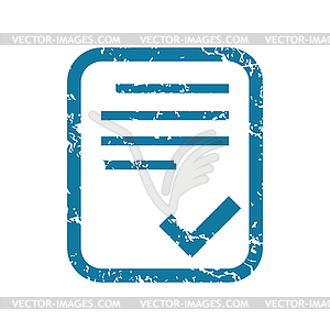 Grunge accept document icon - vector image