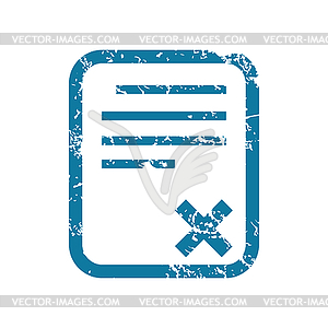 Гранж снижение документ значок - изображение в векторном формате