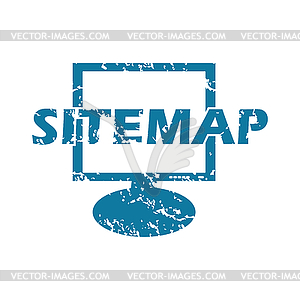 Grunge sitemap icon - vector image