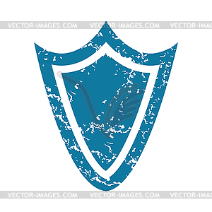 Grunge shield icon - vector clipart
