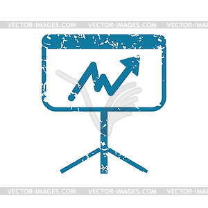 Grunge graphic presentation icon - vector image