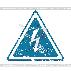 Grunge high voltage icon - vector image