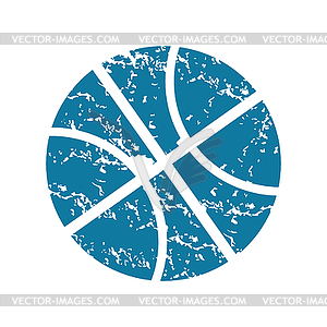 Grunge basketball icon - vector EPS clipart