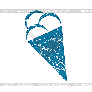 Grunge ice cream icon - vector image