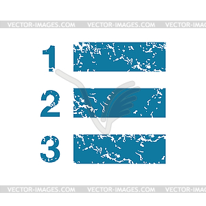 Grunge numbered list icon - vector EPS clipart