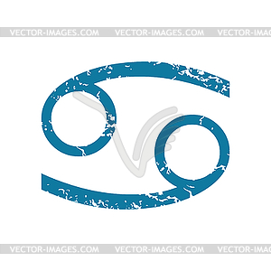 Grunge cancer icon - vector image