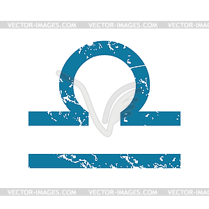 Grunge libra icon - vector clipart