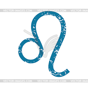 Grunge leo icon - vector clipart