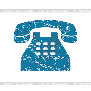 Grunge old phone icon - vector clip art