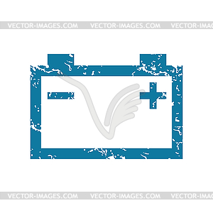 Grunge accumulator icon - vector image