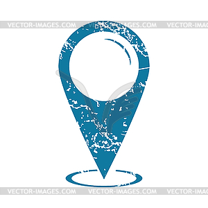 Гранж площадь значок указатель - изображение в векторном виде