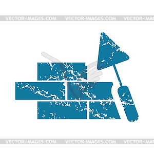 Grunge building wall icon - vector clipart