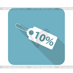 Square discount icon - vector EPS clipart