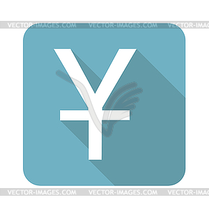 Square yen icon - vector clip art