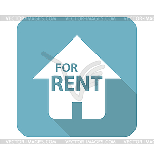 Square FOR RENT icon - vector clipart