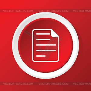 File icon on red - vector clipart