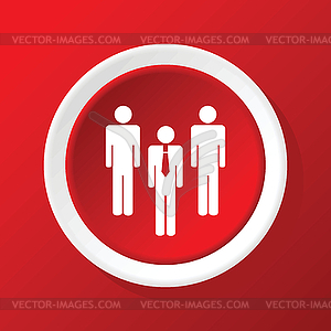 Workgroup icon on red - stock vector clipart