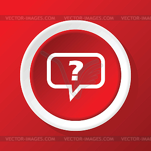 Question icon on red - vector image