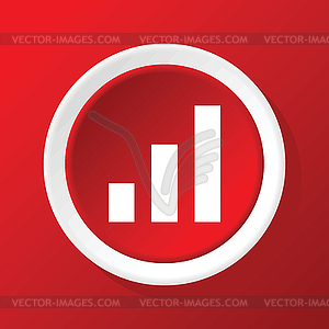 Scale icon on red - vector clipart