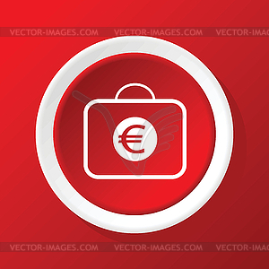 Киоте Евро на красном - клипарт в векторном виде