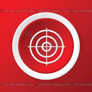 Aim icon on red - vector image
