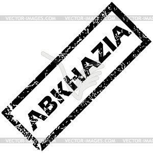 ABKHAZIA rubber stamp - vector clipart