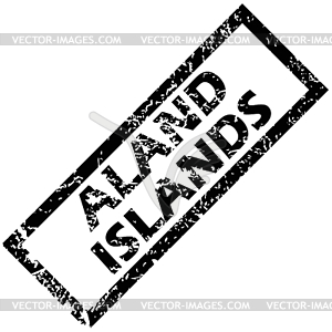 ALAND ISLANDS rubber stamp - vector image