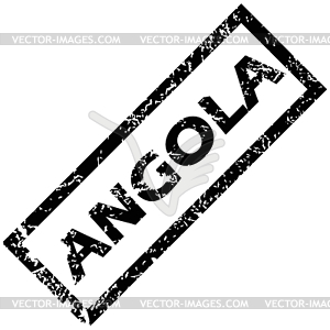 ANGOLA rubber stamp - white & black vector clipart