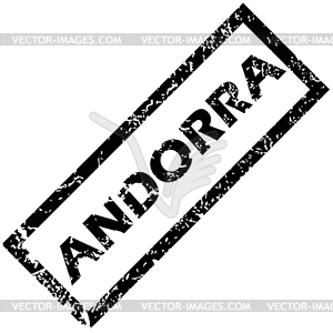 ANDORRA rubber stamp - vector image