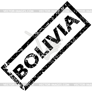 BOLIVIA rubber stamp - vector clipart