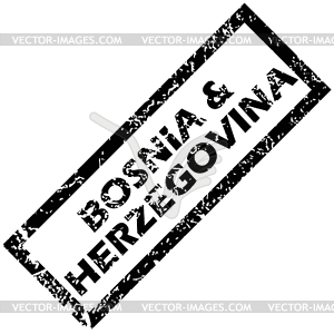 BOSNIA AND HERZEGOVINA rubber stamp - vector clip art