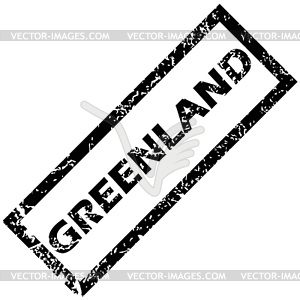 GREENLAND rubber stamp - vector clipart