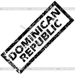 DOMINICAN REPUBLIC rubber stamp - vector image