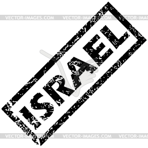 ISRAEL rubber stamp - vector image