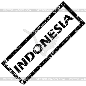 INDONESIA rubber stamp - vector clip art