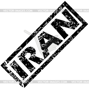 IRAN rubber stamp - vector image