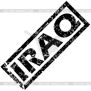 IRAQ rubber stamp - vector image