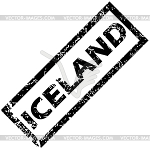 ICELAND rubber stamp - vector clip art