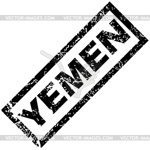 YEMEN rubber stamp - vector clip art