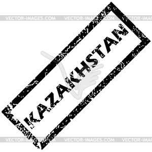KAZAKHSTAN rubber stamp - vector image