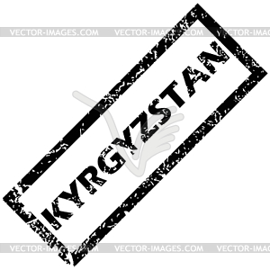 KYRGYZSTAN rubber stamp - vector image