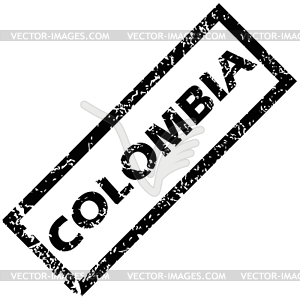 Колумбия штамп - изображение векторного клипарта