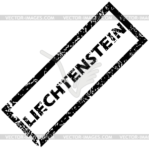 LIECHTENSTEIN rubber stamp - vector image