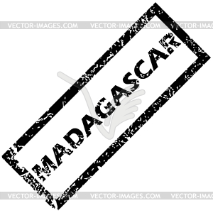 MADAGASCAR rubber stamp - royalty-free vector clipart
