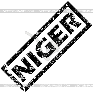 NIGER stamp - vector clipart