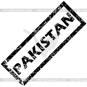 PAKISTAN stamp - white & black vector clipart