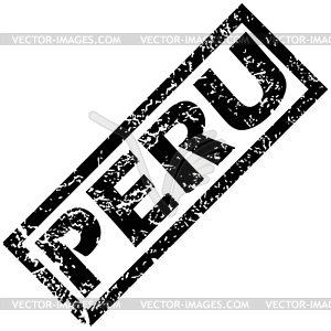 PERU stamp - vector clipart