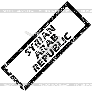 SYRIAN ARAB REPUBLIC stamp - vector clip art