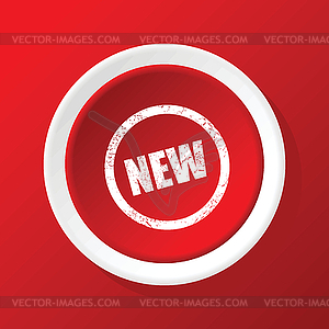NEW icon on red - vector EPS clipart