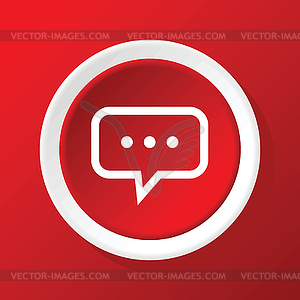 Typing icon on red - vector image
